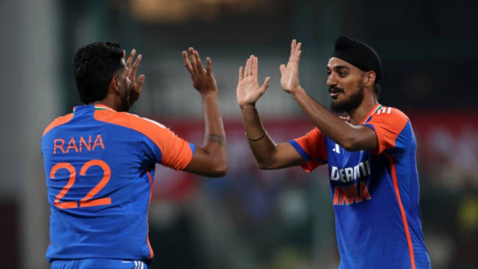 'You can only pick...': Gautam Gambhir ends silence on benching Arshdeep Singh for Harshit Rana during Australia T20Is Arshdeep Singh and Harshit Rana celebrate the wicket of Liam Livingstone of England during the T20 International match between India and England