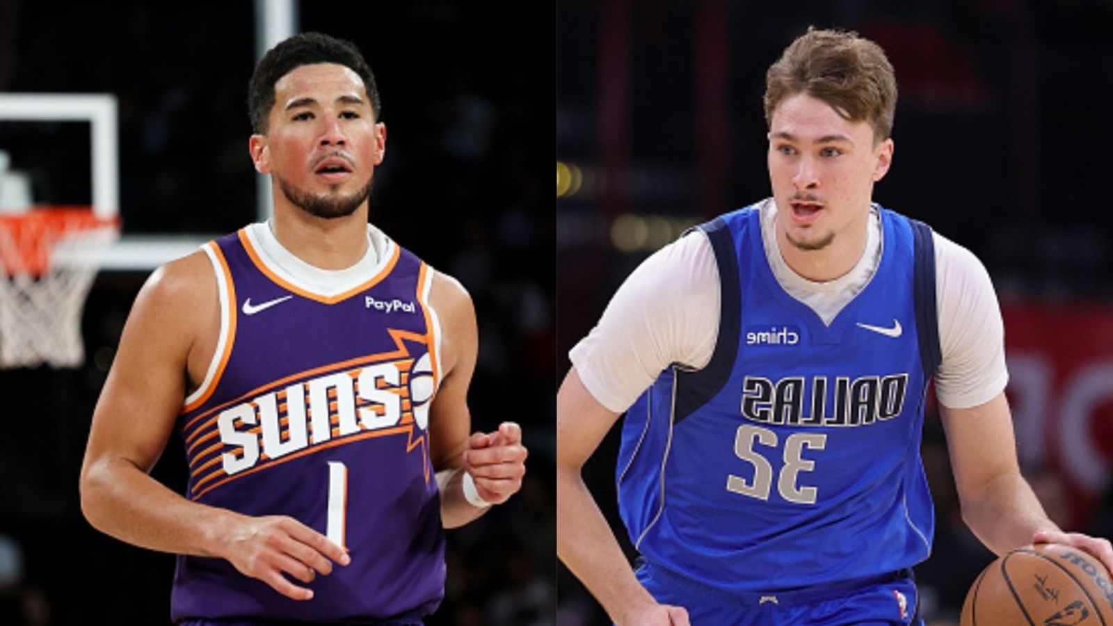 Suns vs Mavericks schedule: Date, time, live stream, and more on NBA 2025-26 season Devin Booker, Cooper Flagg in the frame (Images via Getty)