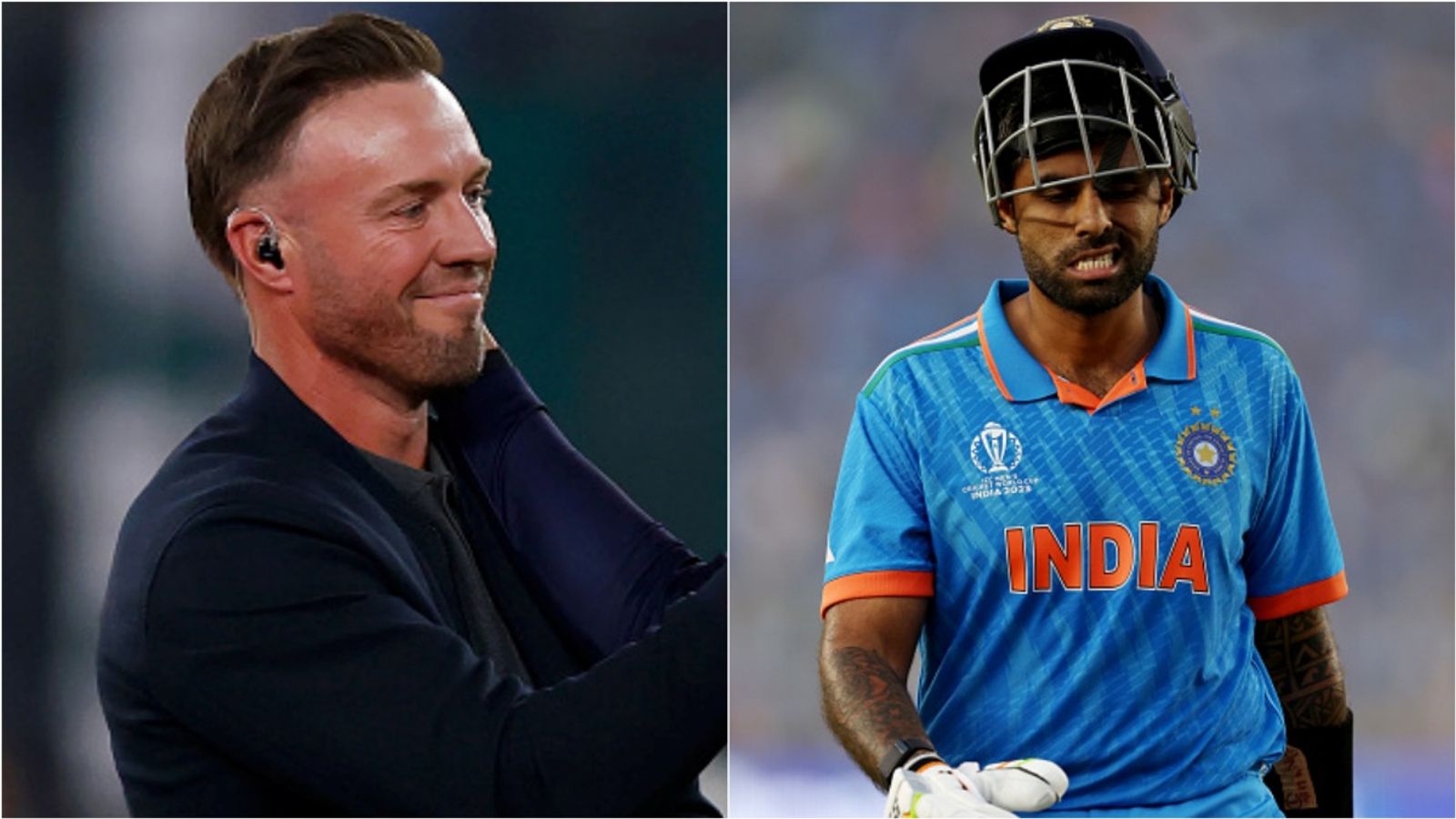 'I'm not sure he has big hopes and dreams of...': AB de Villiers responds to Suryakumar Yadav's call for help to revive ODI career South Africa's AB De Villiers; India's Suryakumar Yadav after losing his wicket ot Australia's Josh Hazlewood in ODI World Cup 2023 final.
