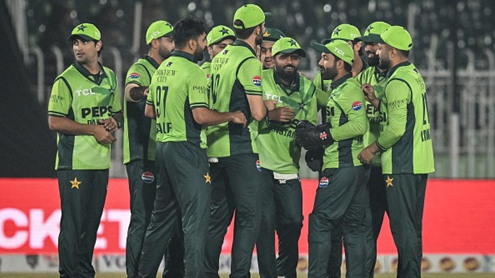 Pakistan brutally punished by ICC, bear hefty fine for breaching this code of conduct in 1st ODI against Sri Lanka Pakistan's Babar Azam (C) celebrates with his teammates in this frame