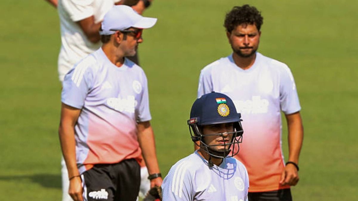 India's captain Shubman Gill, head coach Gautam Gambhir, and Kuldeep Yadav participate in a practice session ahead of the first test match between India and South Africa in Kolkata India's captain Shubman Gill, head coach Gautam Gambhir, and Kuldeep Yadav participate in a practice session ahead of the first test match between India and South Africa in Kolkata