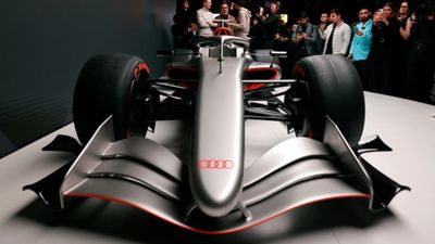 Audi unveils bold new color scheme ahead of its 2026 Formula 1 debut Audi unveils bold new color scheme ahead of its 2026 Formula 1 debut