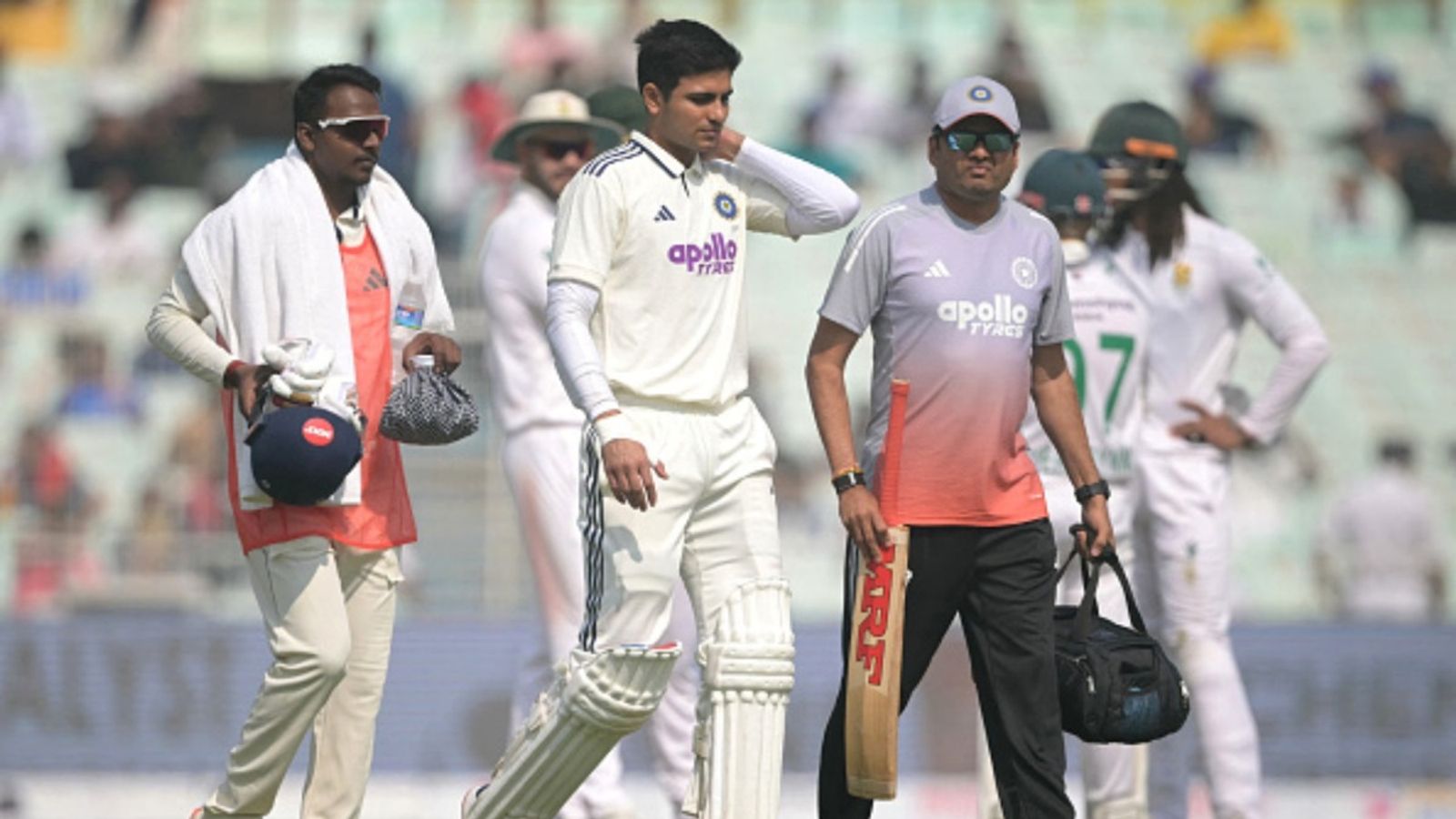 'He is currently under observation in the hospital': BCCI gives major update on captain Shubman Gill on Day 3 of Kolkata Test India's captain Shubman Gill (C) walks back to the pavilion after his injury during the second day of the first Test against South Africa at the Eden Gardens in Kolkata on November 15, 2025.