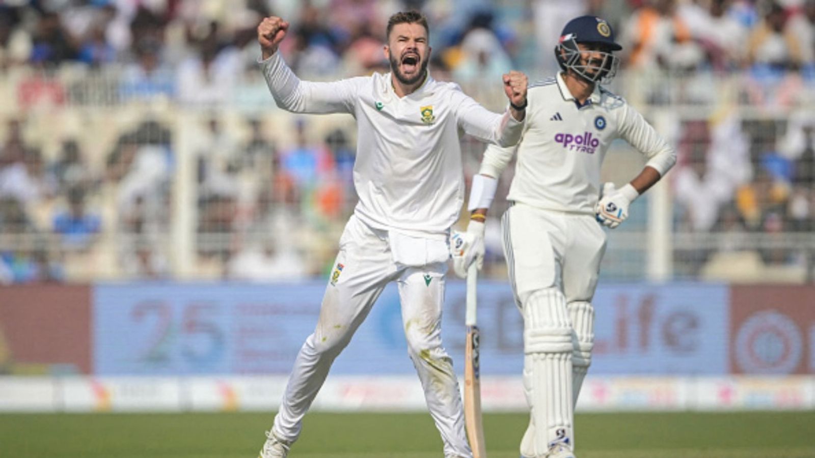 WTC 2025-27 Points Table: India slip one place after Eden Gardens defeat, South Africa rise to 2nd spot South Africa's Aiden Markram (L) celebrates after taking the wicket of India's Washington Sundar as Axar Patel watches during the third day of the first Test at the Eden Gardens in Kolkata on November 16, 2025.
