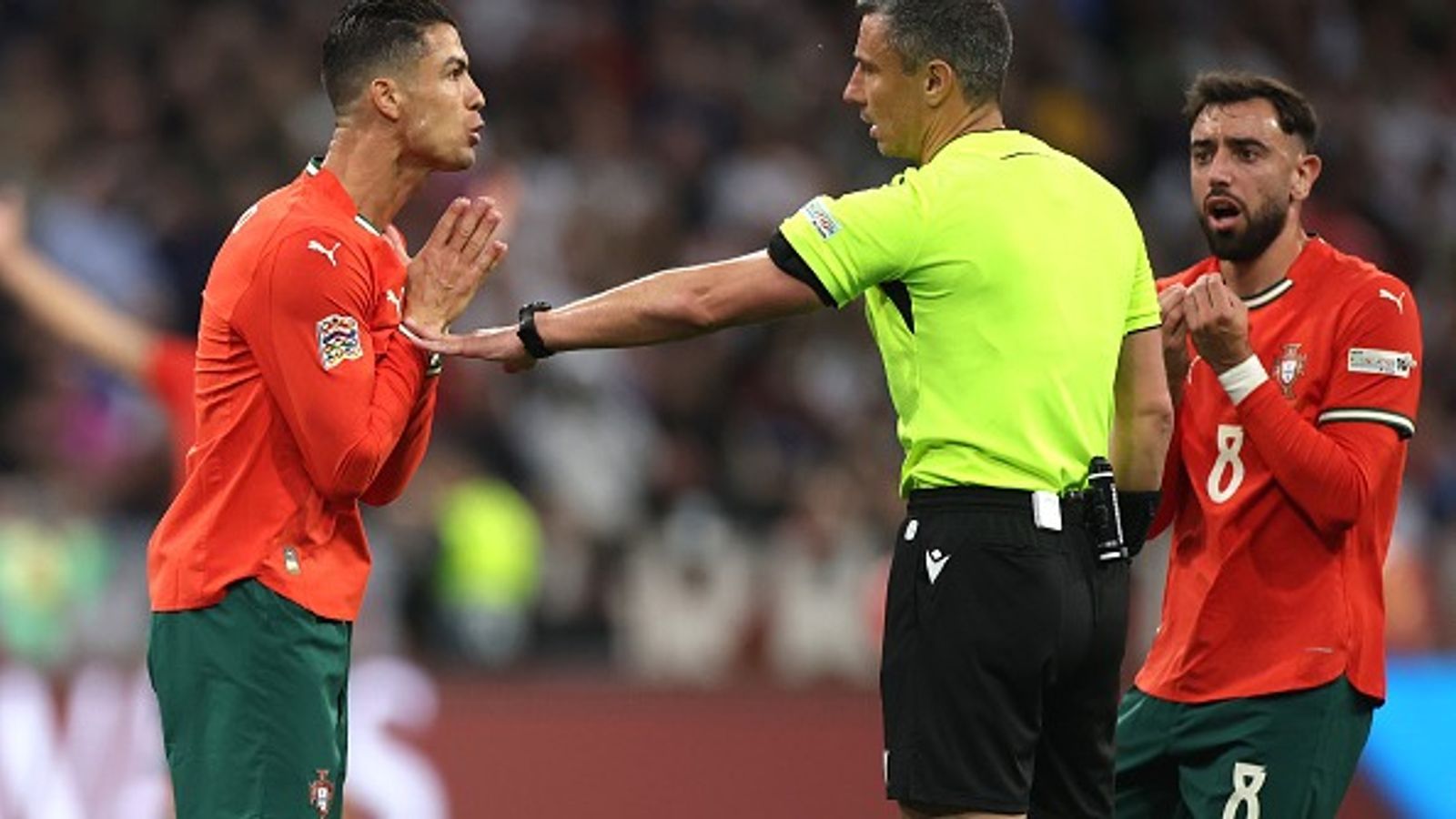 Bruno Fernandes breaks silence on Cristiano Ronaldo getting red card vs Ireland, says 'he made a mistake...' Bruno Fernandes breaks silence on Cristiano Ronaldo getting red card vs Ireland, says 'he made a mistake...'
