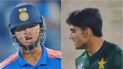 'Ball daal na': 14-year-old Vaibhav Suryavanshi's response to Pakistan pacer poking him and follows it up with a boundary; watch video Vaibhav Suryavanshi, Ubaid Shah
