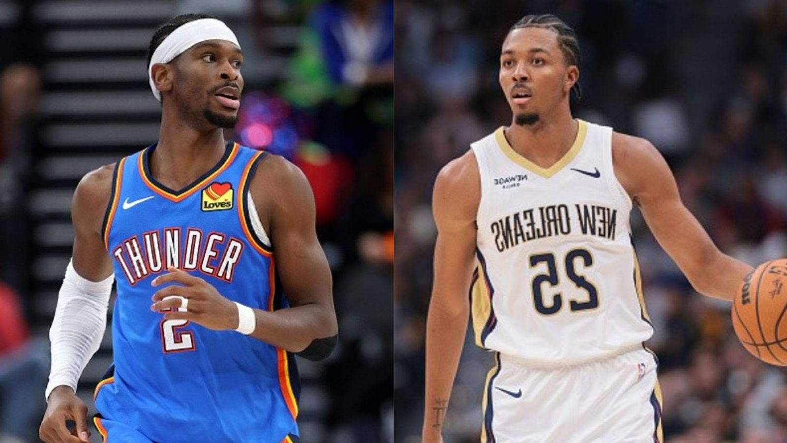 Thunder vs Pelicans schedule: Date, time, live stream, and more on NBA 2025-26 season Shai Gilgeous-Alexander, Trey Murphy III in the frame (Images vis Getty)
