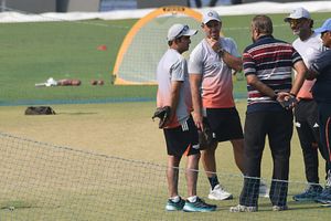 Gautam Gambhir hugs underfire Eden Gardens pitch curator during optional practice session after dreadful defeat in 1st Test SportsTak
