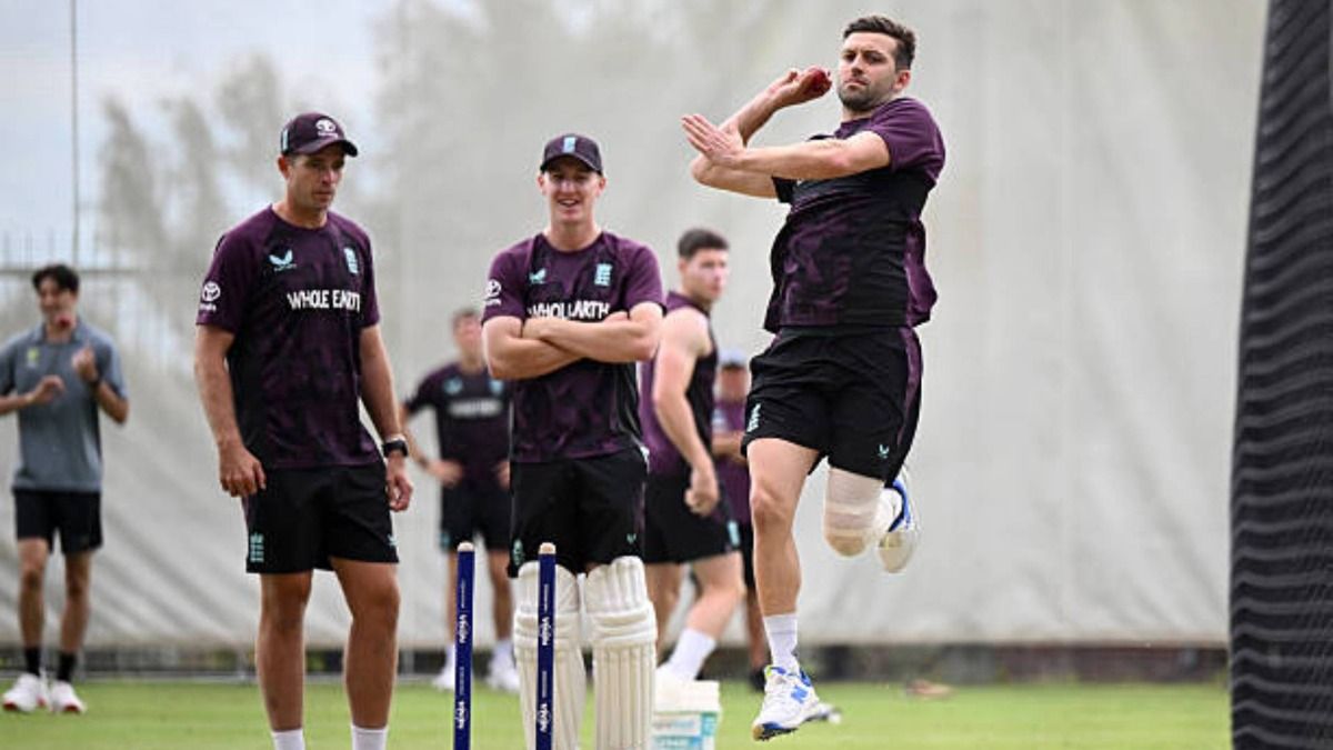 Mark Wood of England bowls during an England nets session at Perth Stadium on November 18, 2025 in Perth Mark Wood of England bowls during an England nets session at Perth Stadium on November 18, 2025 in Perth