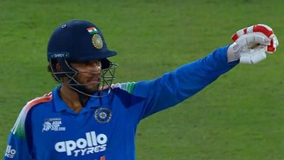 Rising stars Asia Cup 2025: Harsh Dubey’s unbeaten Fifty and disciplined bowling guide India A to semifinals after confident six-wicket win over Oman Harsh Dubey celebrating his half century against Oman