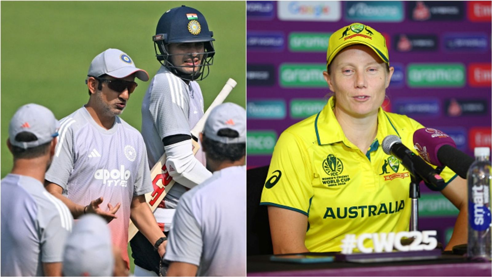 'I just don't know what they're doing to themselves': Alyssa Healy slams Gautam Gambhir's pitch tactics after loss at Eden Gardens Gautam Gambhir talks to Team India during a practice session while captain Shubman Gill watches at Eden Gardens, Kolkata; Australia captain Alyssa Healy speaks at a post-match press conference.