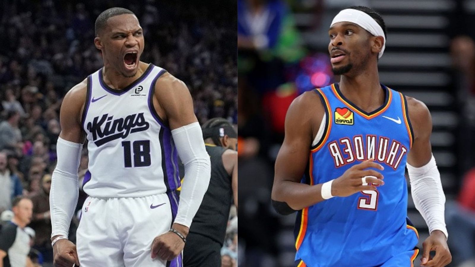 Thunder vs Kings schedule: Date, time, live stream, and more on NBA 2025-26 season Russell Westbrook, Shai Gilgeous-Alexander in the frame (Images via Getty)