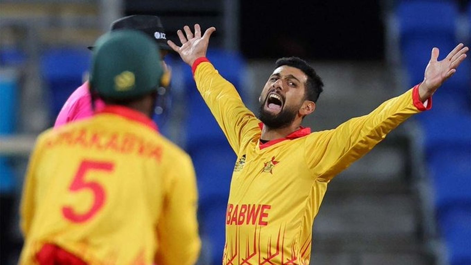 Zimbabwe upset Sri Lanka to notch their biggest-ever win in T20Is, bulldoze Shanaka's brigade for 95 in 162-run chase Zimbabwe's star all-rounder Sikandar Raza in this frame
