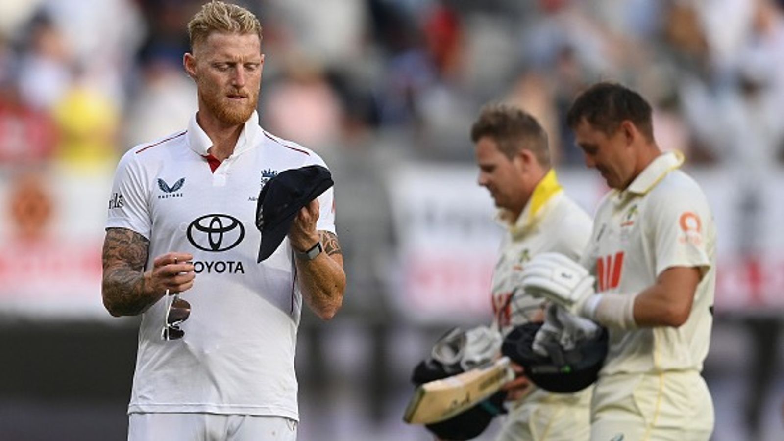 'Shell-shocked, tried 3 or 4 different plans but...': Ben Stokes admits cluelessness against Travis Head after losing Ashes opener England captain Ben Stokes (l) in this frame