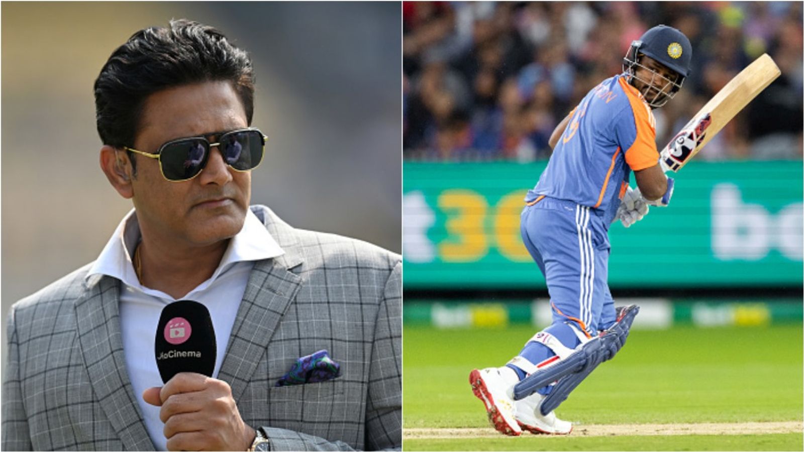 'I know he wasn't a part of...': Ex-India head coach Anil Kumble questions Sanju Samson's continued snub from ODI squad Cricketer-turned-commentator Anil Kumble; India's wicketkeeper-batter Sanju Samson in action. (File Photo)