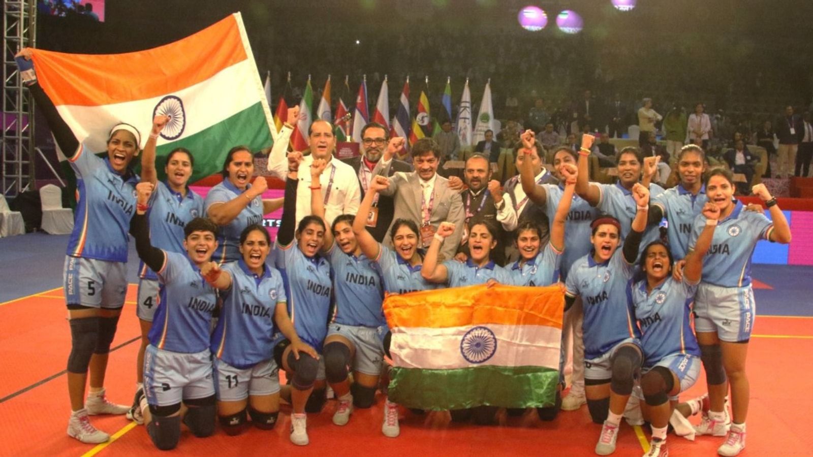 India’s Women’s Kabaddi Team clinches second consecutive World Cup title with hard-fought 35–28 win over Chinese Taipei India’s Women’s Kabaddi Team clinches second consecutive World Cup title with hard-fought 35–28 win over Chinese Taipei