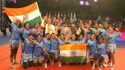 India’s Women’s Kabaddi Team clinches second consecutive World Cup title with hard-fought 35–28 win over Chinese Taipei India's Women's Kabaddi Team celebrating World Cup win