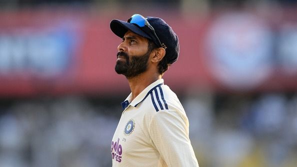 Ravindra Jadeja looks on during the third day of the second Test cricket match between India and South Africa at the Barsapara Cricket Stadium in Guwahati on November 24, 2025. Ravindra Jadeja looks on during the third day of the second Test cricket match between India and South Africa at the Barsapara Cricket Stadium in Guwahati on November 24, 2025.