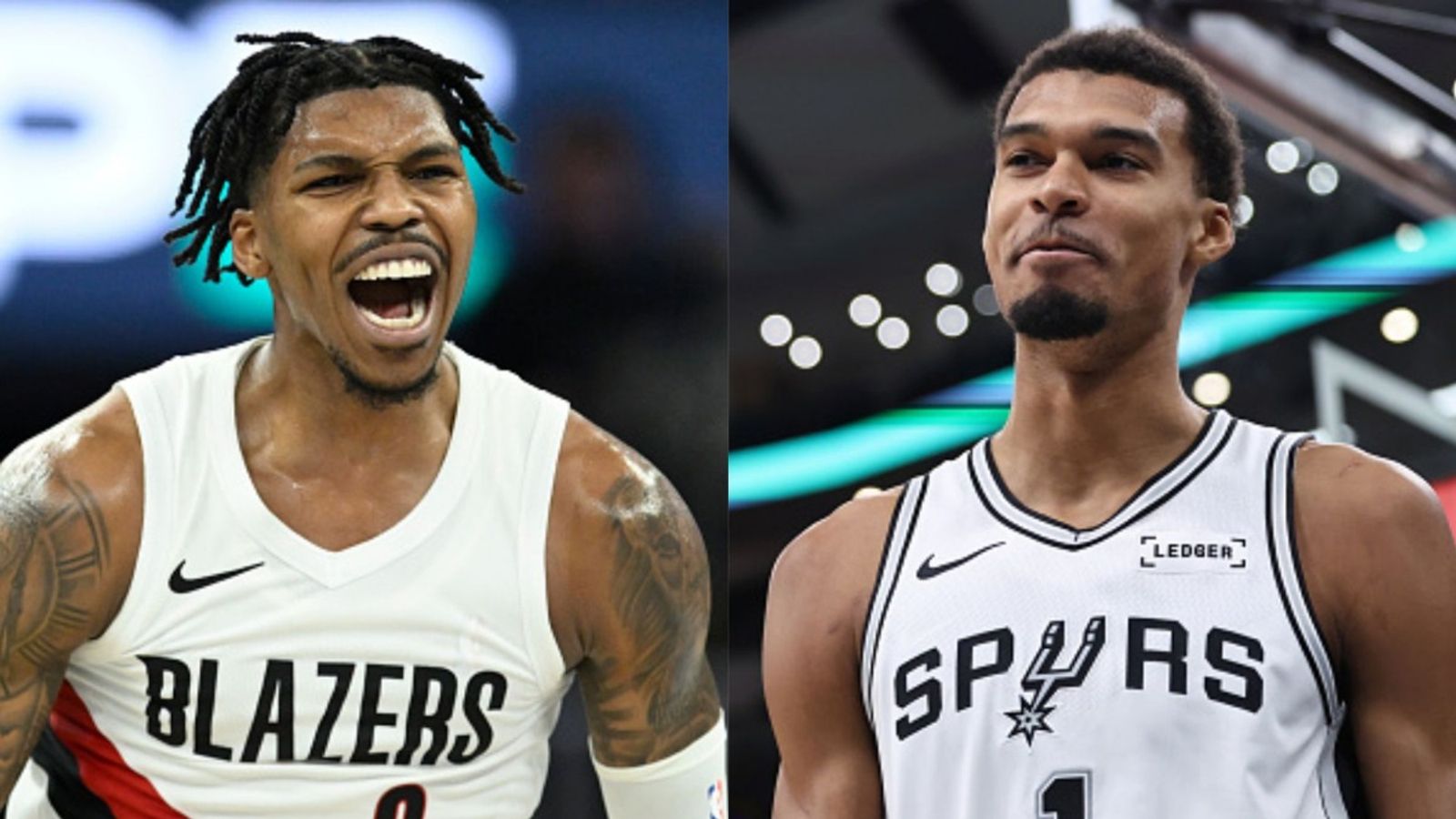Spurs vs Trail Blazers schedule: Date, time, live stream, and more on NBA 2025-26 season (November 26) Caleb Love, Victor Wembanyama in the frame (Images via Getty)