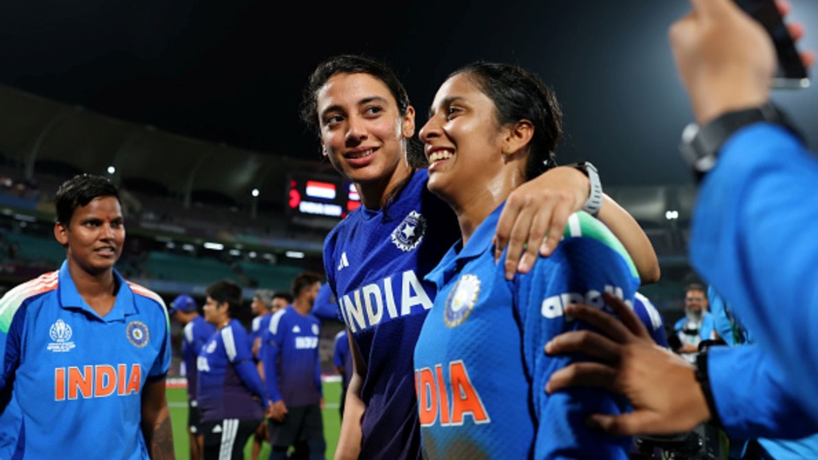 Jemimah Rodrigues to stay by Smriti Mandhana's side and miss rest of WBBL 2025, Brisbane Heat support her decision Jemimah Rodrigues of India celebrates with teammate Smriti Mandhana after scoring 127 runs for her team's victory in the ICC Women's Cricket World Cup India 2025 Semi-Final against Australia at DY Patil Stadium on October 30, 2025 in Navi Mumbai, India.