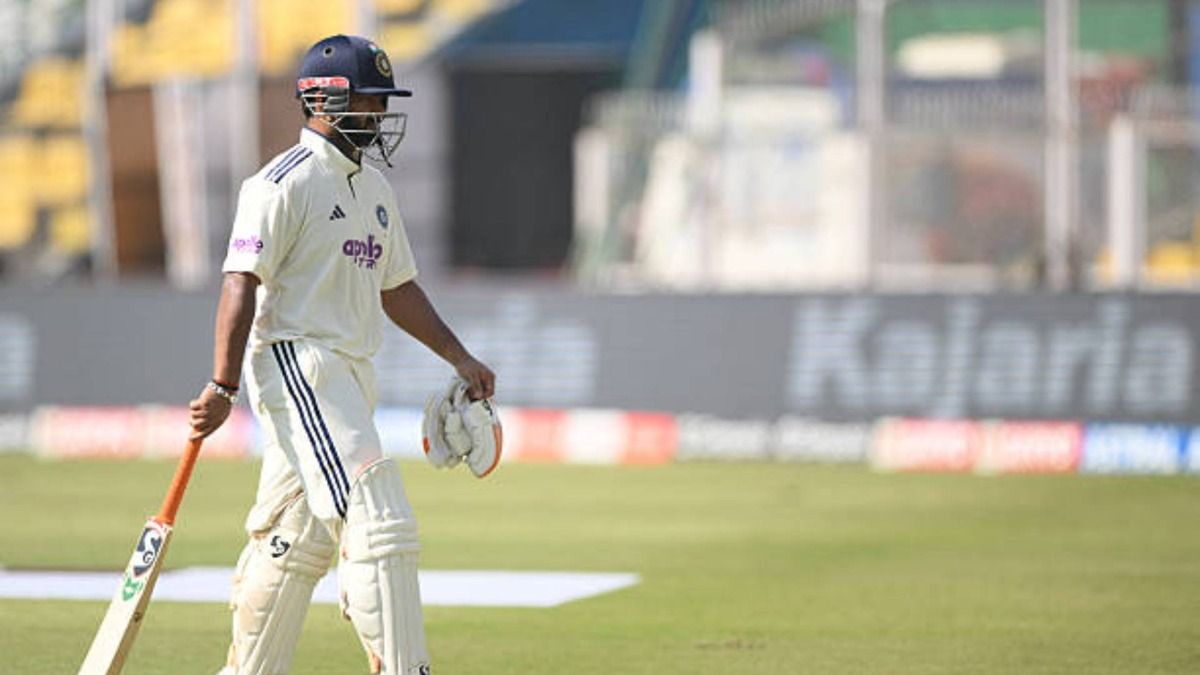 India's Rishabh Pant walks back to the pavilion after his dismissal during the fifth day of the second Test cricket match between India and South Africa at the Barsapara Cricket Stadium in Guwahati