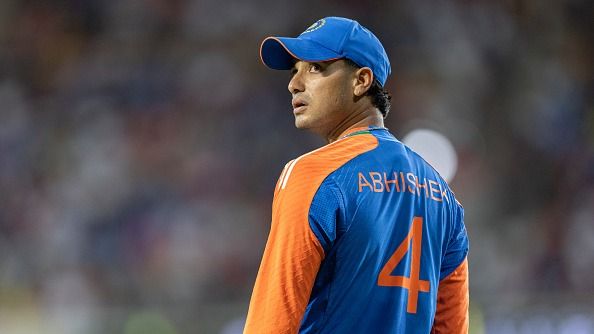 Abhishek Sharma of India in action Abhishek Sharma of India in action