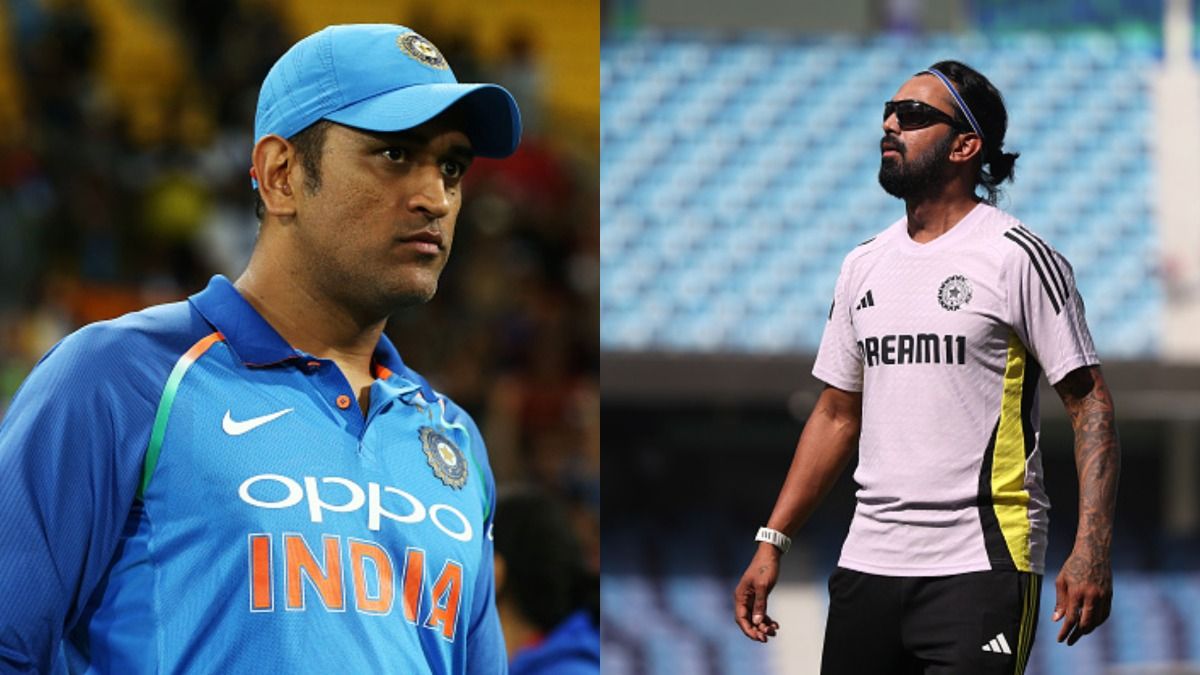 KL Rahul (R) and MS Dhoni in this frame KL Rahul (R) and MS Dhoni in this frame