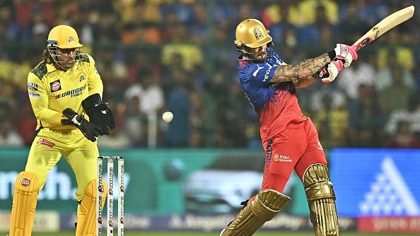 Faf Du Plessis (R) and MS Dhoni in this frame