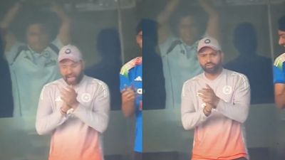 Watch: Rohit Sharma aggressively celebrates Virat Kohli's stunning century in 1st ODI vs South Africa, Hitman's reaction goes viral Rohit Sharma aggressively celebrates Virat Kohli's stunning century in 1st vs South Africa, Hitman's reaction goes viral