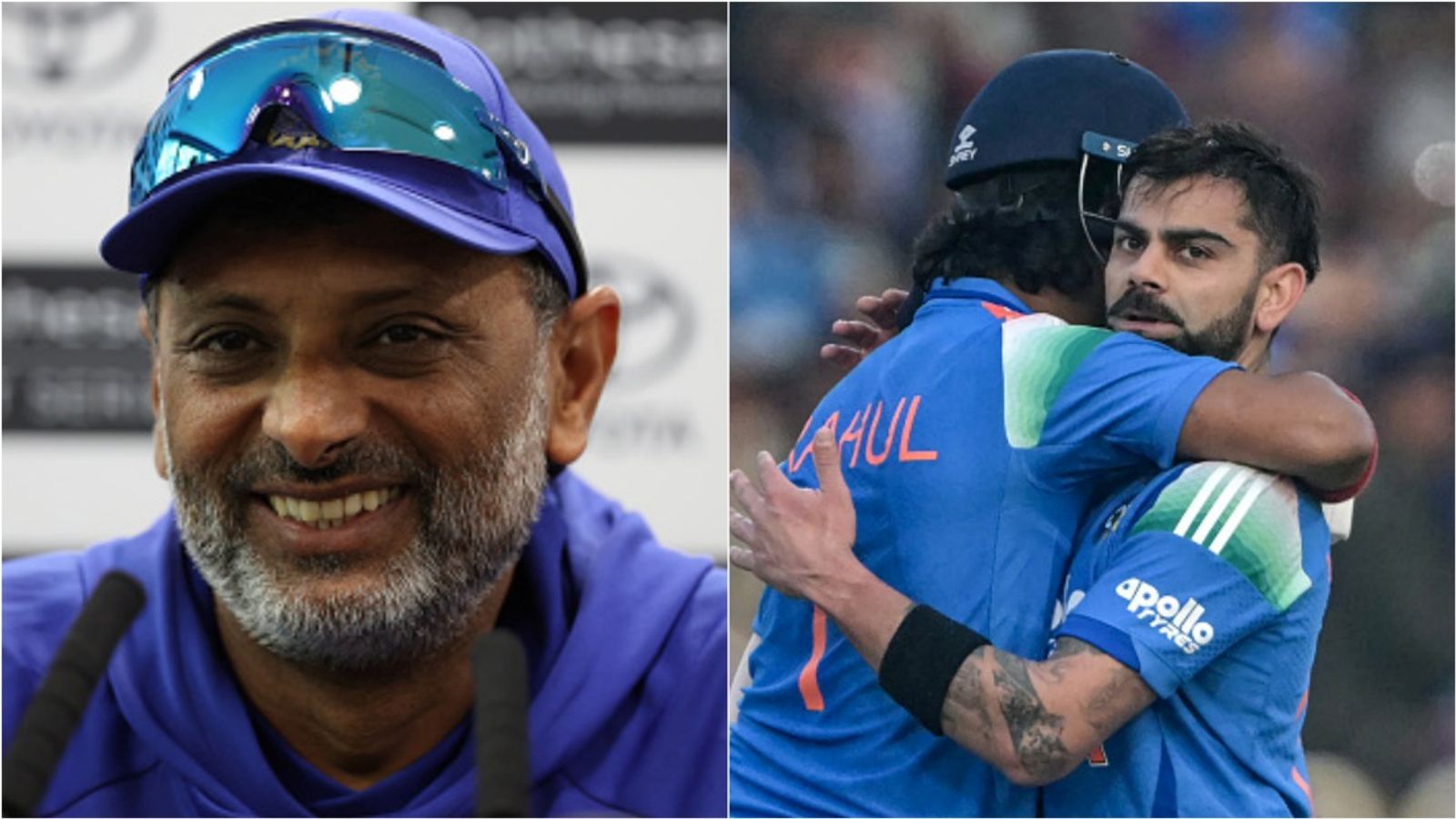 'I don't see any reason we need to talk about his future': India batting coach on whether Virat Kohli will play ODI World Cup 2027 India batting coach Sitanshu Kotak at a press conference; Virat Kohli hugs KL Rahul after scoring his 52nd ODI century.