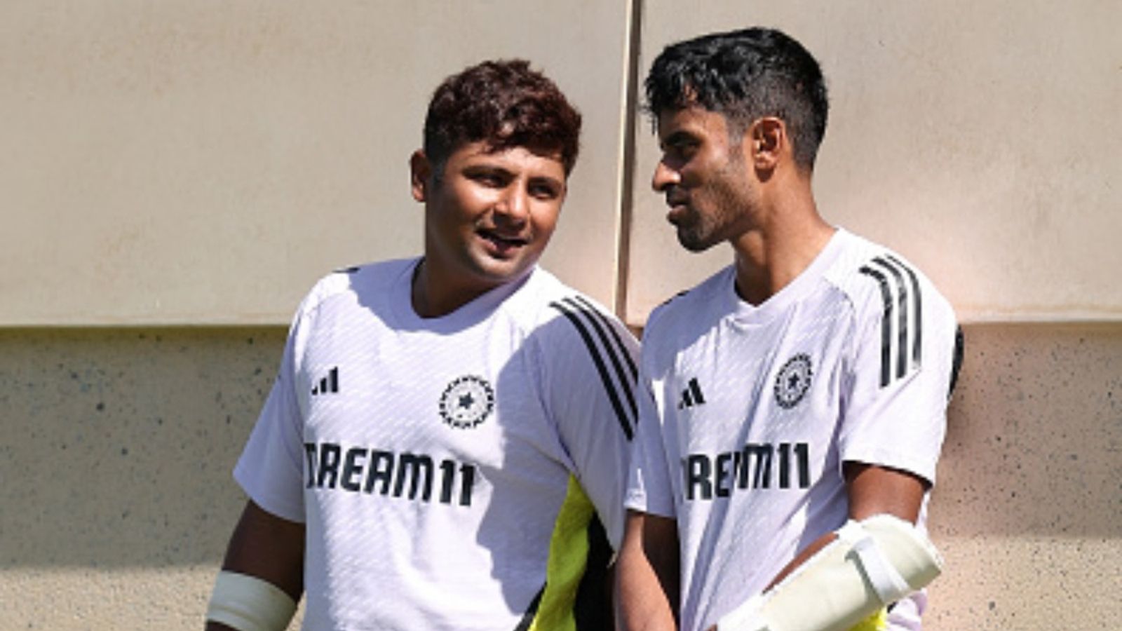 'The switch hits and reverse sweeps came into play': Abhimanyu Easwaran reveals how he replied to Abhishek Sharma's 148 with 130 in SMAT 2025 Sarfaraz Khan and Abhimanyu Easwaran of India talk during an India Test Squad training session at Optus Stadium on November 20, 2024 in Perth, Australia.