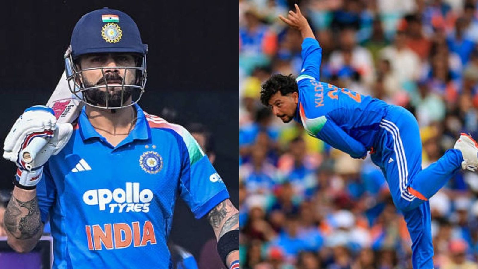 Virat Kohli overtakes Shubman Gill, Kuldeep Yadav makes significant gains on latest ICC Rankings Virat Kohli (L) and Kuldeep Yadav in this frame