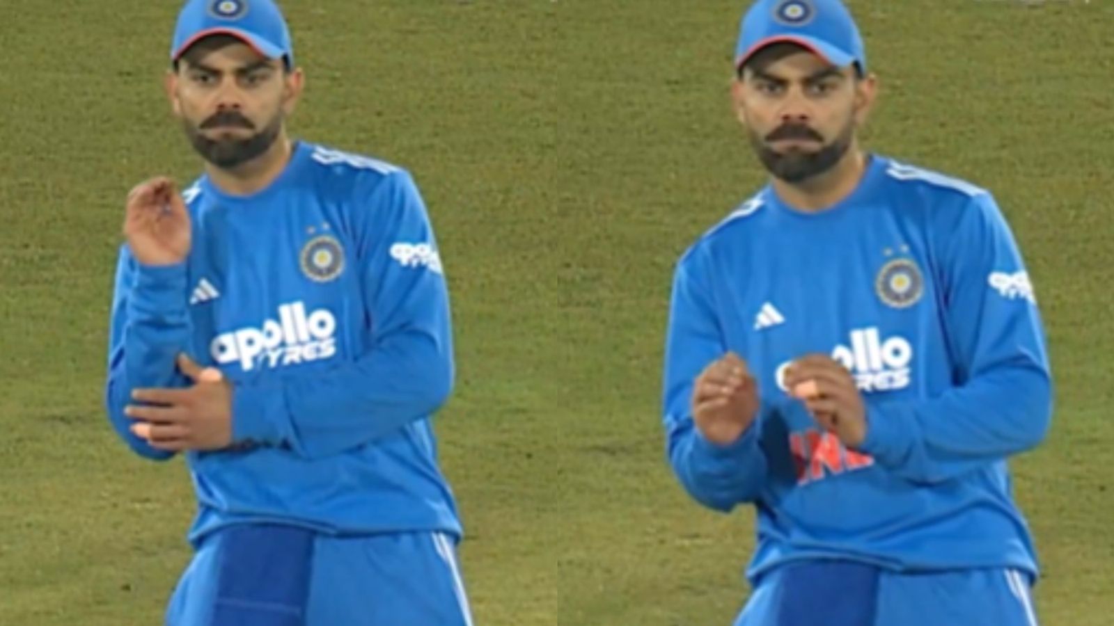 Watch: Virat Kohli spotted doing 'Nagin Dance' after Quinton De Kock's dismissal during IND vs SA 2nd ODI, video goes viral Watch: Virat Kohli spotted doing 'Nagin Dance' after Quinton De Kock's dismissal during IND vs SA 2nd ODI, video goes viral