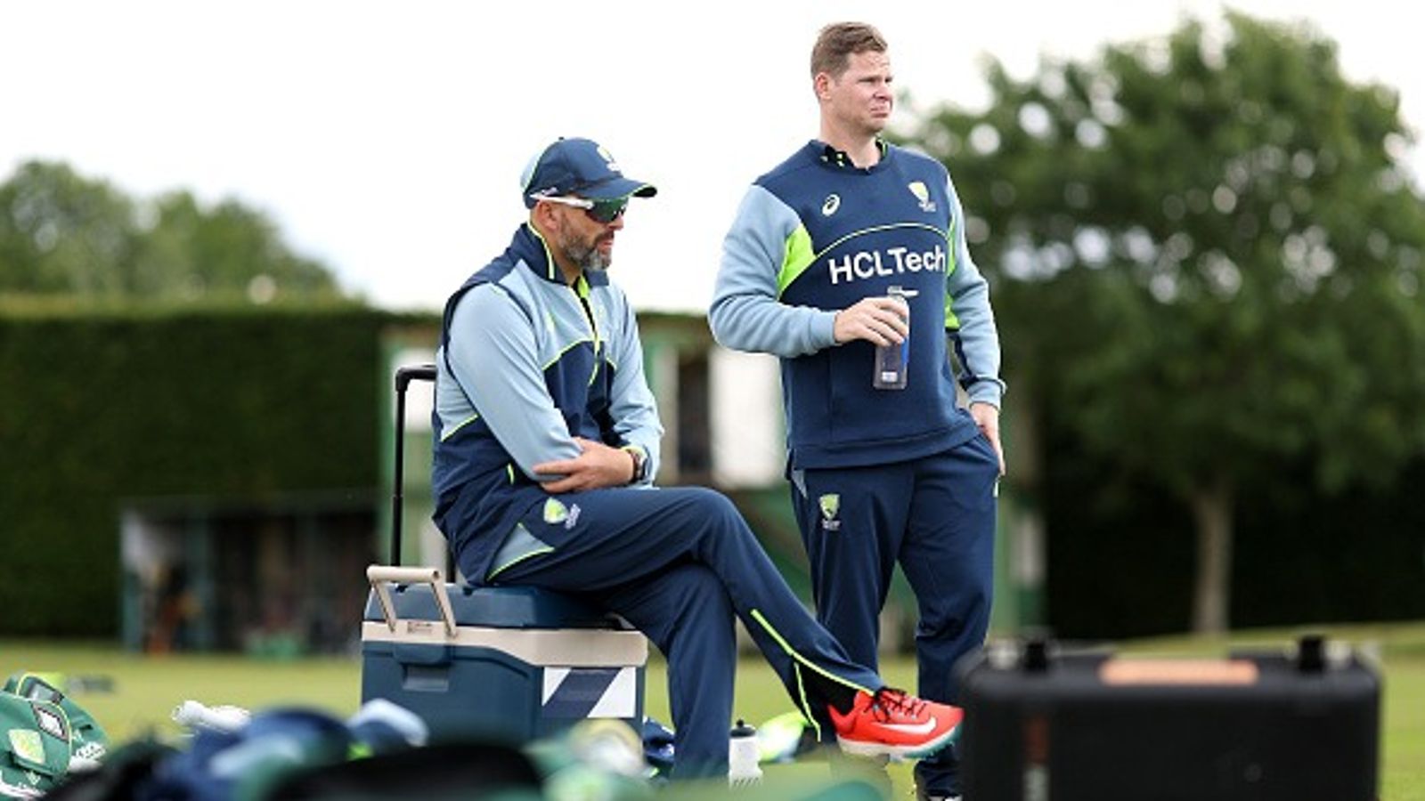 Australia drop Nathan Lyon for 2nd time in 2025, include this all-rounder over Beau Webster for pink-ball Test Nathan Lyon and Steve Smith of Australia during a training session.