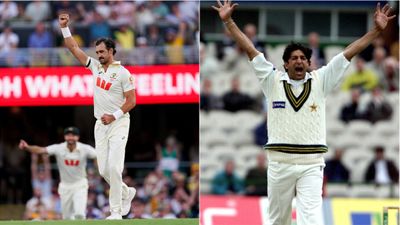 Mitchell Starc breaks Wasim Akram's all-time Test record, continues to produce magic with pink ball Mitchell Starc, Wasim Akram