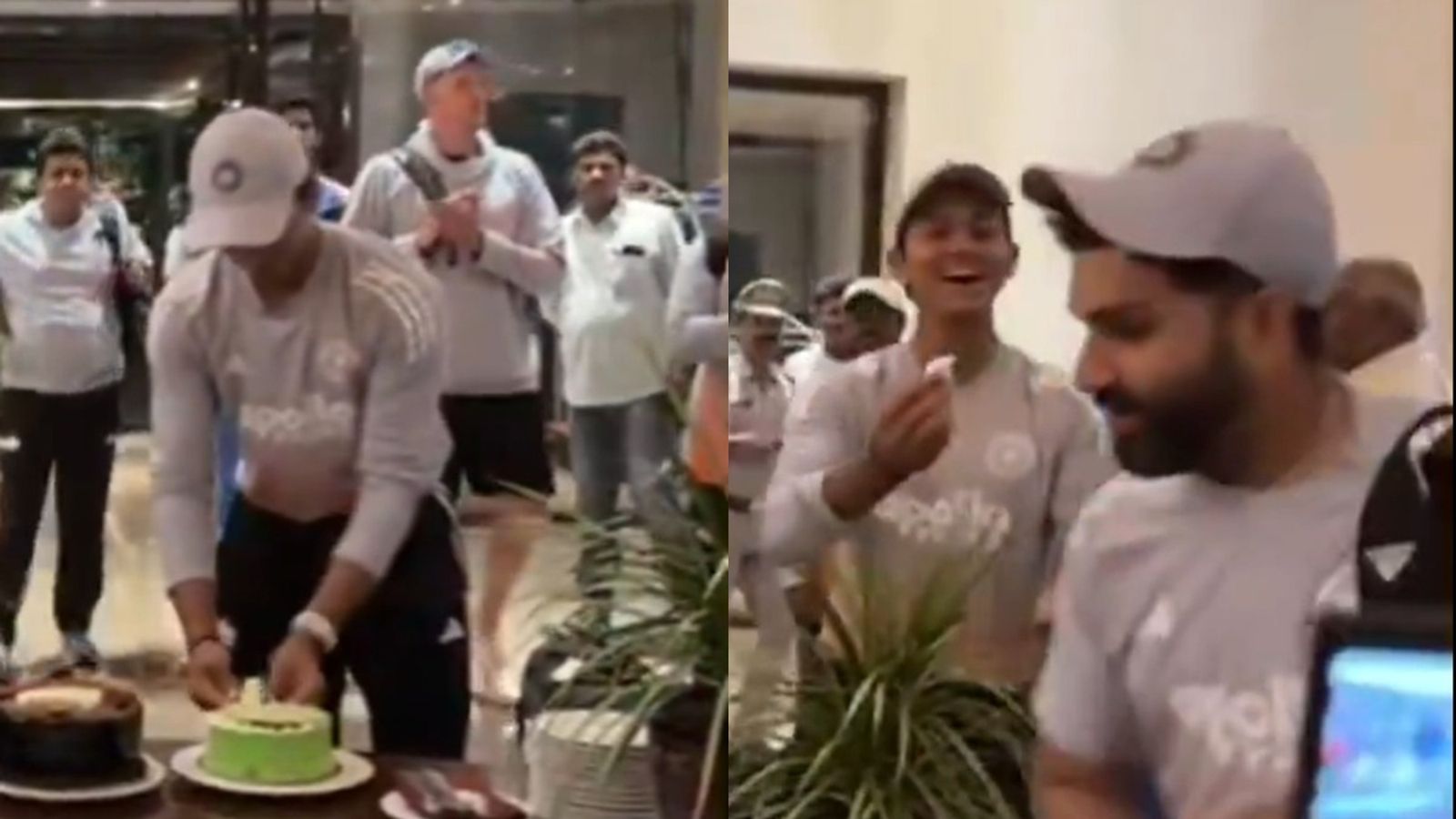 Abey mota hojaunga...': Rohit Sharma's hilarious video of refusing cake from Jaiswal after ODI series win against South Africa goes viral Yashasvi Jaiswal and Rohit Sharma in Team hotel