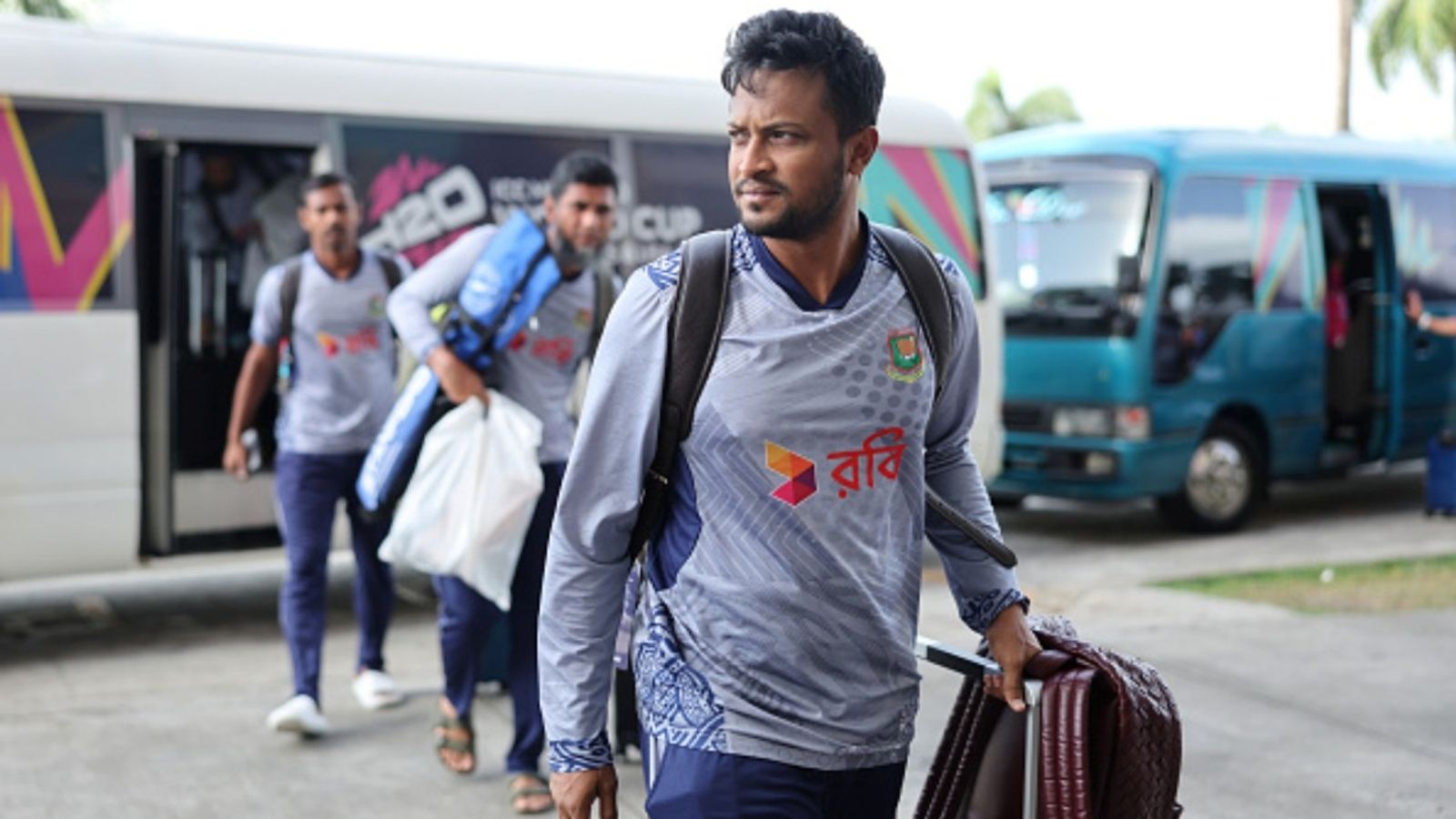 Banned from playing for Bangladesh, Shakib Al Hasan takes a U-turn on Test and T20I retirement, says 'My plan is to go back...' Shakib Al Hasan of Bangladesh arrives at the stadium prior to the ICC Men's T20 Cricket World Cup 2024 match against India.