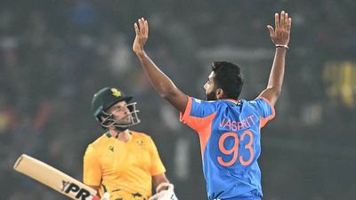 IND vs SA: Jasprit Bumrah creates history, becoming first Indian speedster to achieve this landmark in international cricket India's Jasprit Bumrah (R) celebrates after taking the wicket of South Africa's Keshav Maharaj during the first Twenty20 international cricket match between India and South Africa