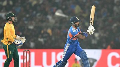 IND vs SA: Hardik Pandya stars as India bundle out South Africa for their lowest T20I total to seal a thumping 101-run win in the series opener India's Hardik Pandya (R) watches the ball after playing a shot as South Africa's wicketkeeper Quinton de Kock looks on during the first Twenty20 international cricket match between India and South Africa