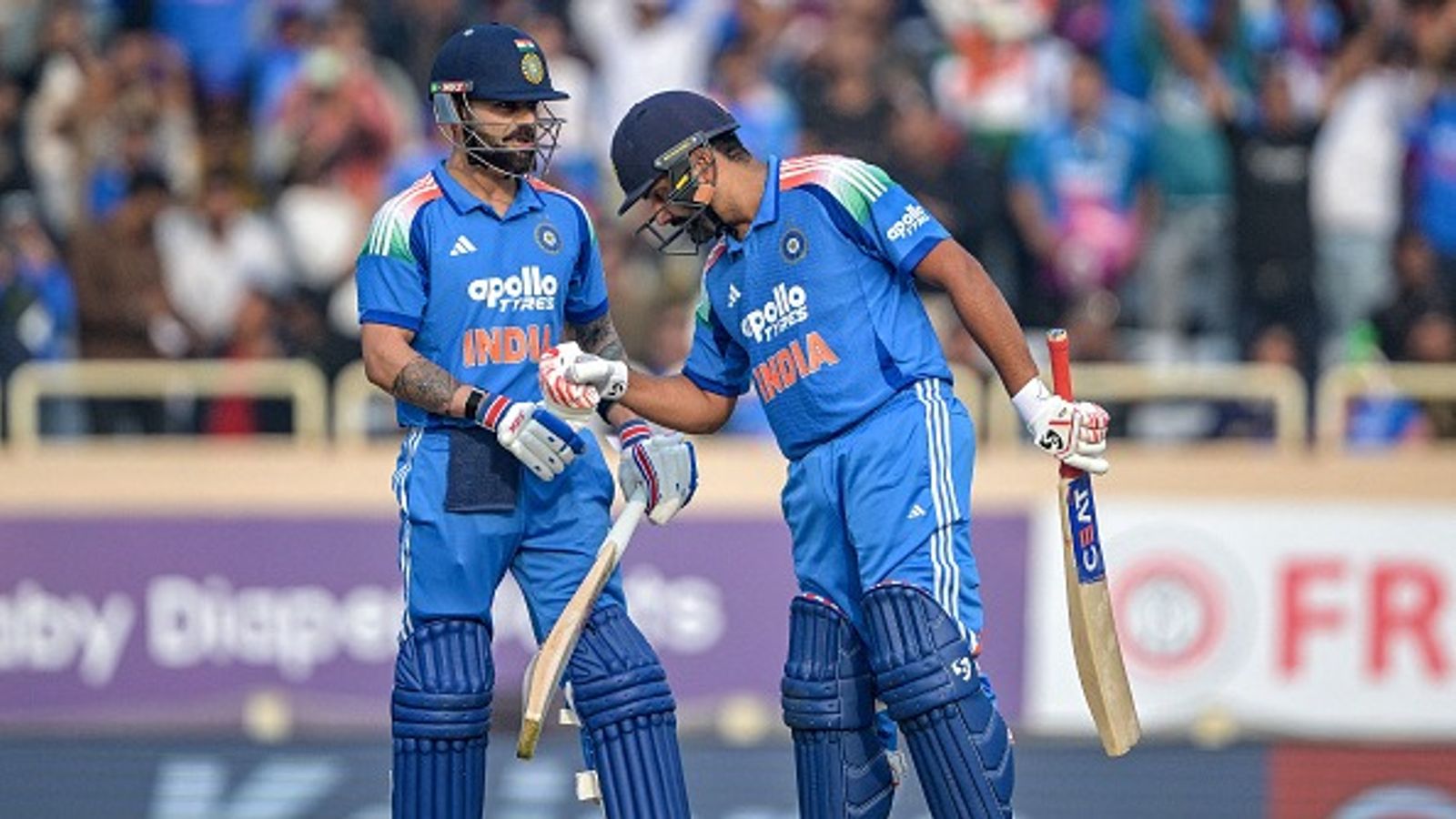Virat Kohli jumps to second in ICC ODI rankings after SA series, closing in on Rohit Sharma while Daryl Mitchell drops a spot Virat Kohli (L) and Rohit Sharma bump their fists during the first one-day international (ODI) cricket match between India and South Africa