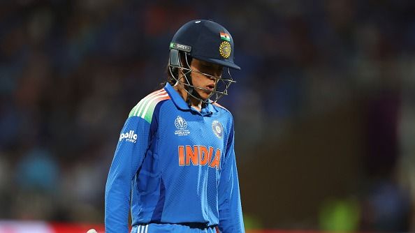 Smriti Mandhana of India walks off after being dismissed during the ICC Women's Cricket World Cup India 2025 Final match between India and South Africa at Dr. DY Patil Sports Academy on November 02 Smriti Mandhana of India walks off after being dismissed during the ICC Women's Cricket World Cup India 2025 Final match between India and South Africa at Dr. DY Patil Sports Academy on November 02