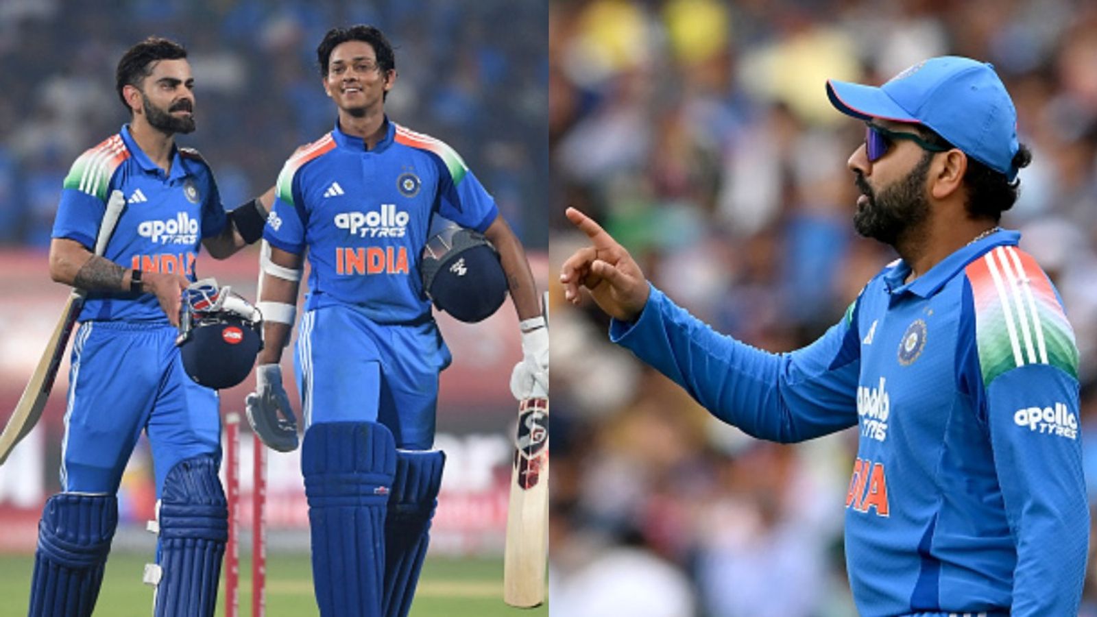 Agenda Aaj Tak Summit: From Rohit Sharma's scolding to Virat Kohli's tips, Yashasvi Jaiswal details RO-KO's dressing room impact India's Virat Kohli (L), Yashasvi Jaiswal (C) and Rohit Sharma in this frame