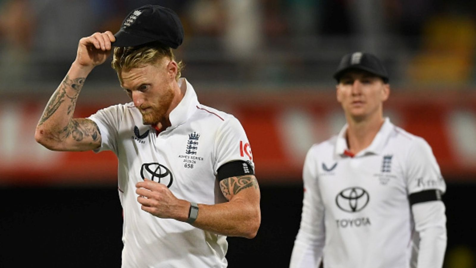 'How about taking a little bit of load off your captain': Alyssa Healy blasts Harry Brook for not supporting Ben Stokes Ben Stokes and Harry Brook of England leave the field after Australia won the second Test of Ashes 2025-26.