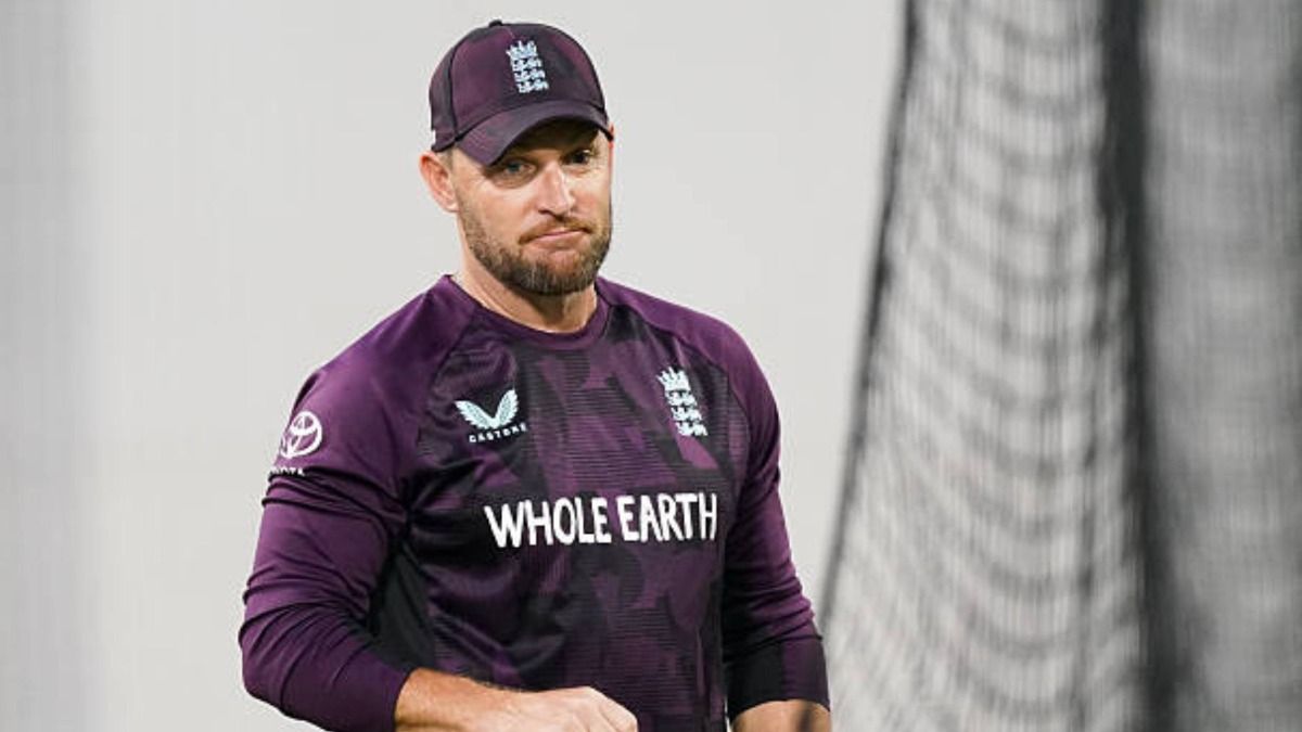 England head coach Brendon McCullum during a nets session at The Gabba, Brisbane, Australia (via Getty) England head coach Brendon McCullum during a nets session at The Gabba, Brisbane, Australia (via Getty)