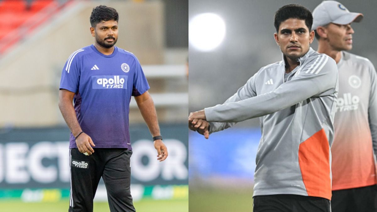 India's Sanju Samson (L) and Shubman Gill in this frame