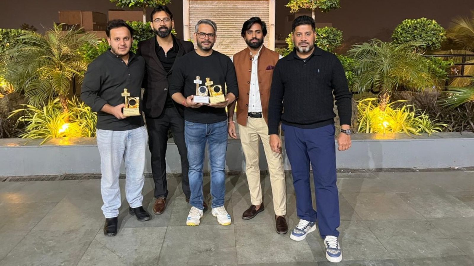 ENBA 2025: Sports Tak hits a boundary of awards including Best T20 World Cup 2024 Coverage, India Today Group gets record 120 accolades Sports Tak English Website team (L-R): Sunny Daud, Arun Rawal, Akash Rawal, Abhijeet Singh, Vikrant Gupta.