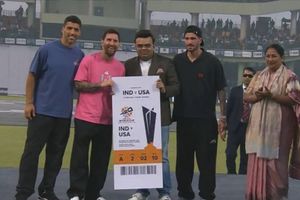 WATCH: Jay Shah presents Lionel Messi with 2026 T20 World Cup ticket for India vs USA match SportsTak