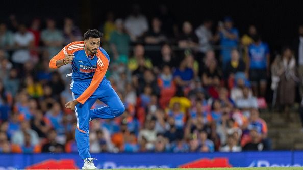 India superstar all-rounder Axar Patel in action India superstar all-rounder Axar Patel in action