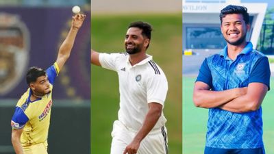 Prashant Veer to Kartik Sharma: Uncapped players who hogged limelight during mini auction for IPL 2026 Left to right Prashant Veer, Kartik Sharma and Auqib Dar