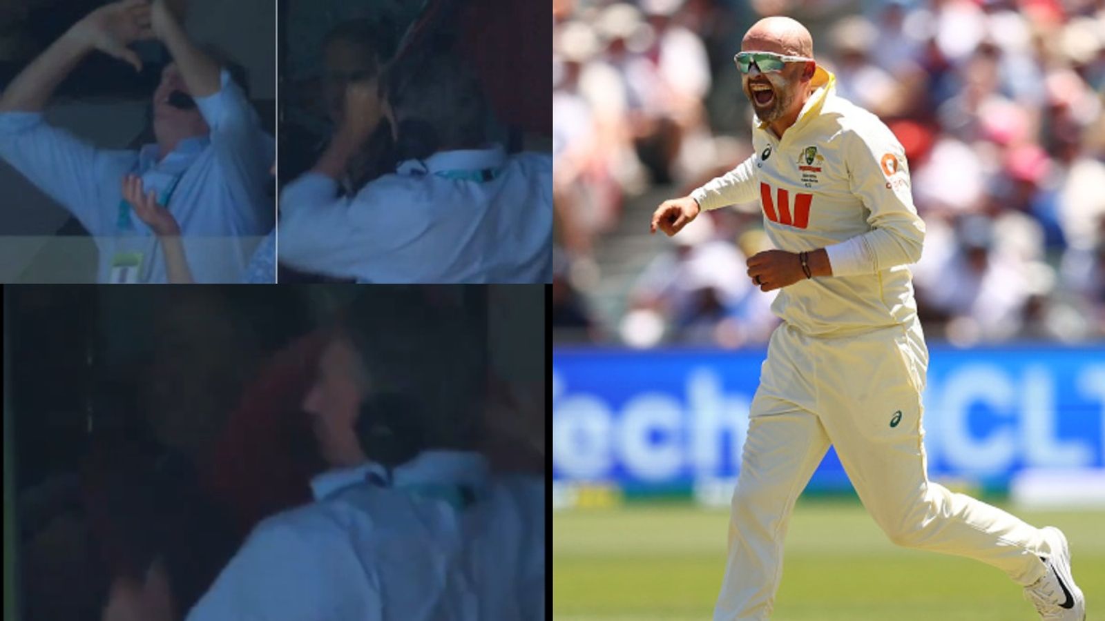 Watch: Glenn McGrath's chair-smashing reaction goes viral after Nathan Lyon breaks his Test record Glenn McGrath's chair-smashing reaction goes viral after Nathan Lyon breaks his Test record (Getty-Twitter)
